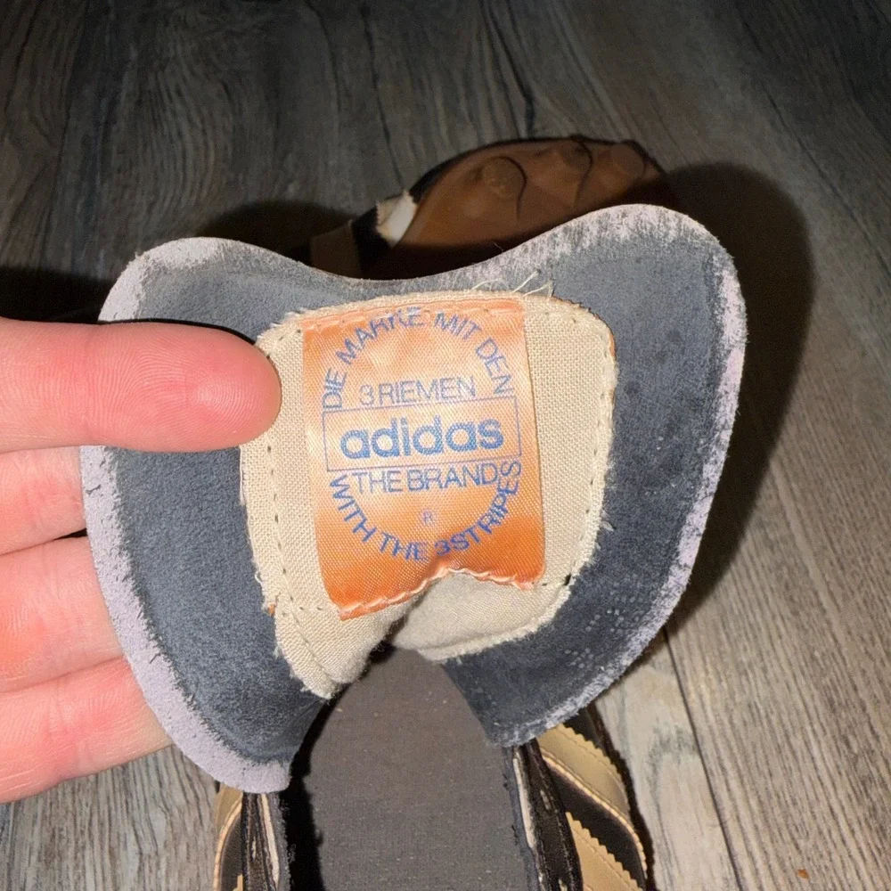Vintage 70s Adidas Superlight Soccer Cleats Black Leather West Germany 5 Rare